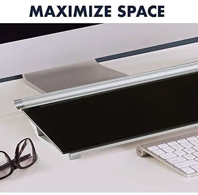 Alt view image 8 of 19 - Quartet Glass Dry-Erase Desktop Computer Pad - 6" (0.5 ft) Width x 18" (1.5 ft) Height - Black Glass Surface - Rectangle - GDP186B - OEM