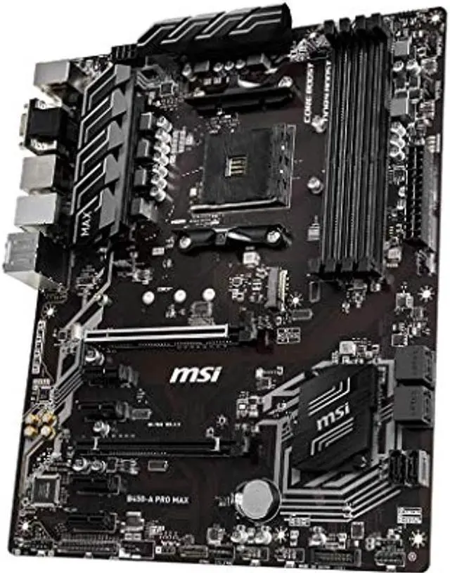 Alt view image 2 of 11 - MSI PRO B450-A PRO MAX AM4 AMD B450 SATA 6Gb/s ATX AMD Motherboard