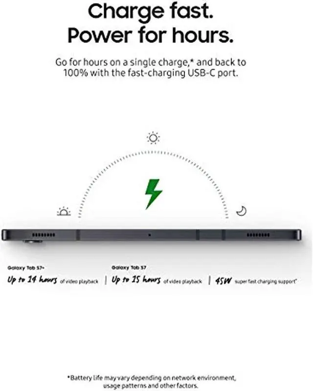 Alt view image 14 of 20 - Samsung Galaxy Tab S7 11-in 128GB Tablet - Mystic Black SM-T870NZKAXAR (2020)