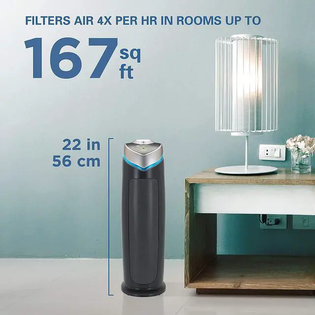 Alt view image 9 of 16 - GermGuardian 3-in-1 Digital Air Cleaning System with Pet Pure Filter, 28-Inch Tower