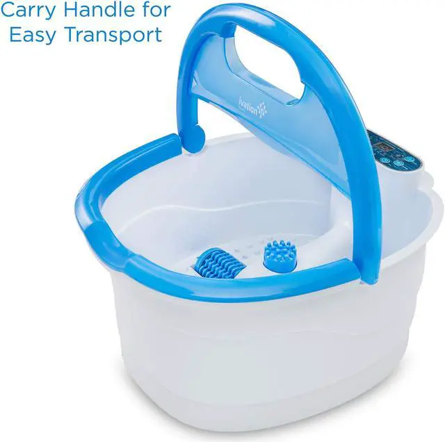 Alt view image 8 of 14 - Ivation Multifunction Foot Spa – Heated Bath with Vibration, Rollers, Bubble Massage & Aromatherapy – Digital Temperature Control LED Display - Includes 3 Pedicure Attachments