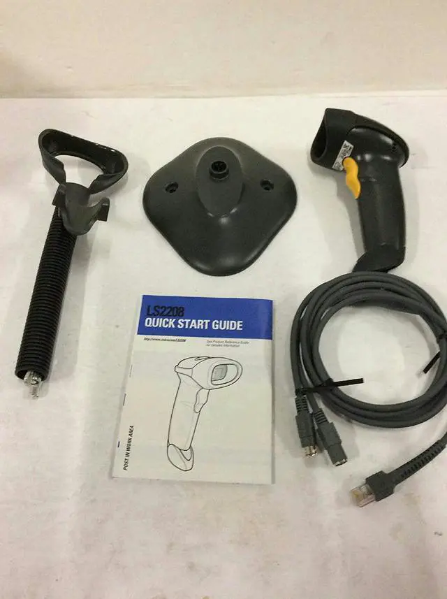 Alt view image 3 of 4 - Symbol LS 2208 BarCode Scanner HandHeld RJ45 To USB Black w/Stand LS2208-SR20007R-UR