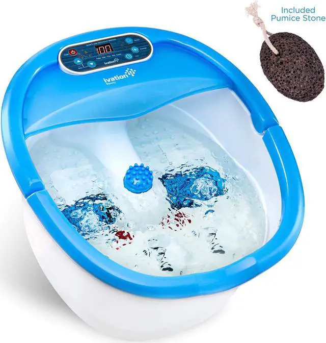 Alt view image 7 of 14 - Ivation Multifunction Foot Spa – Heated Bath with Vibration, Rollers, Bubble Massage & Aromatherapy – Digital Temperature Control LED Display - Includes 3 Pedicure Attachments