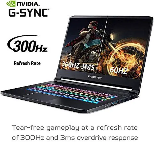 Alt view image 2 of 6 - Acer Predator Triton 500 PT515-52-73L3 Gaming Laptop, Intel i7-10750H, NVIDIA GeForce RTX 2070 Super, 15.6" FHD NVIDIA G-SYNC Display, 300Hz, 16GB Dual-Channel DDR4, 512GB NVMe SSD, RGB Backlit