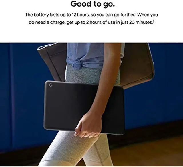 Alt view image 17 of 20 - Google Pixelbook Go 13.3" Laptop Intel Core M3 8GB RAM 64GB SSD Just Black - 8th Gen Intel Core M3 - Touchscreen - Hush Keys - Dual Front-firing Speakers - 12 hr battery life