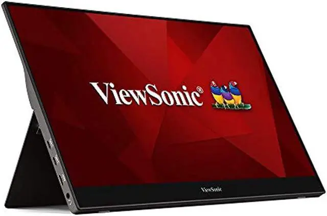 Alt view image 10 of 19 - ViewSonic TD1655 15.6 Inch 1080p Portable Monitor with IPS Touchscreen, 2 Way Powered 60W USB C, Eye Care, Dual Speakers, Frameless Design, Built in Stand with Cover