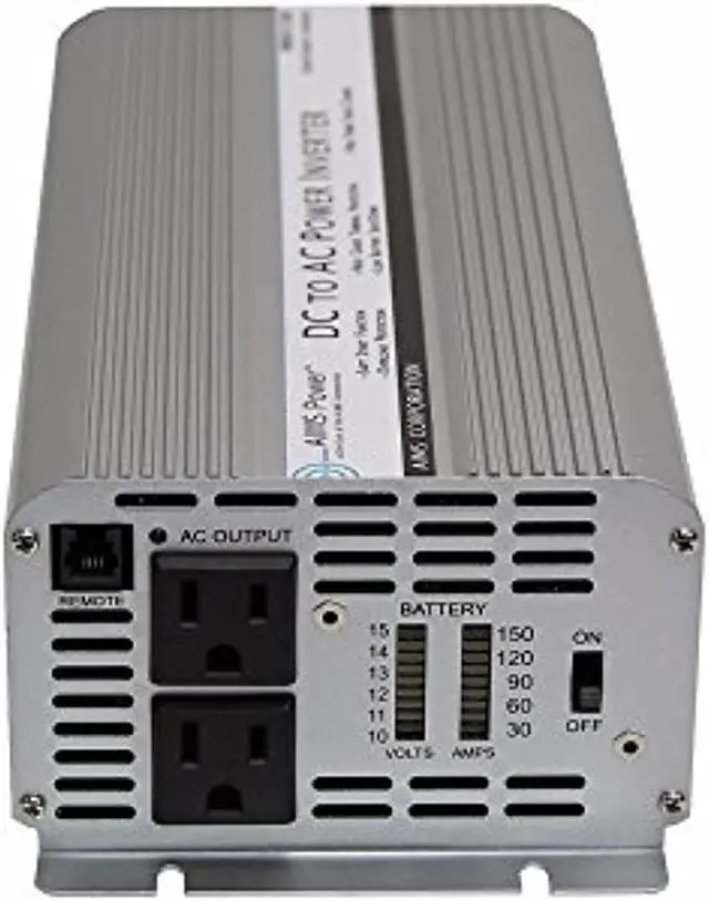 Alt view image 4 of 9 - Aims Power PWRINV1250W 1250 Watt Power Inverter 12 Volt