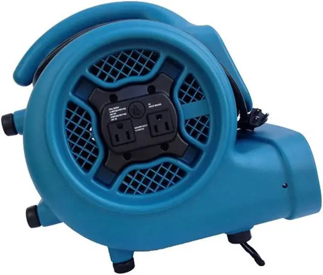 Alt view image 3 of 13 - XPOWER X-400A X-400A 1,600 CFM 3-Speed Commercial Air Mover/Carpet Dryer/Floor Blower Fan with Dual Outlets for Daisy