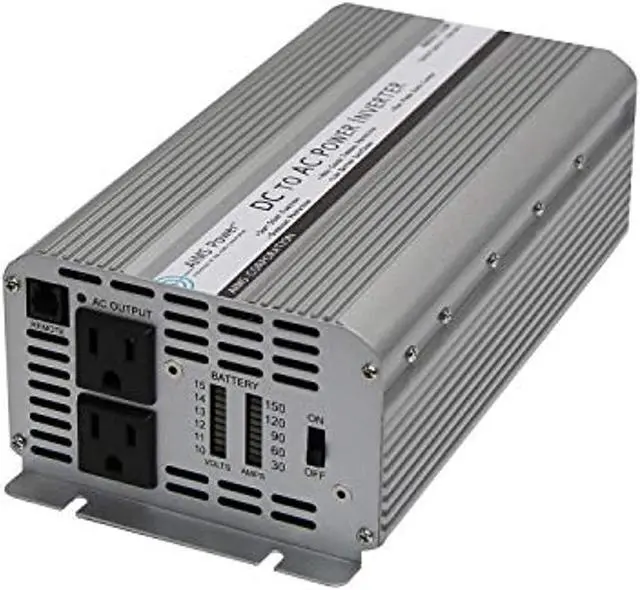 Alt view image 3 of 9 - Aims Power PWRINV1250W 1250 Watt Power Inverter 12 Volt