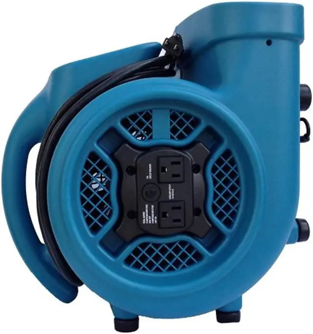 Alt view image 5 of 13 - XPOWER X-400A X-400A 1,600 CFM 3-Speed Commercial Air Mover/Carpet Dryer/Floor Blower Fan with Dual Outlets for Daisy