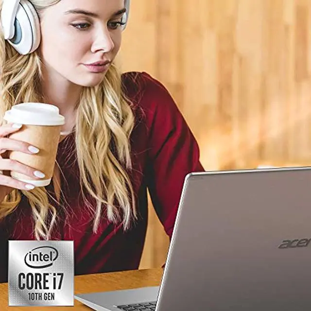 Alt view image 2 of 7 - Acer Aspire 5 A515-55-75NC, 15.6" Full HD IPS Display, 10th Gen Intel Core i7-1065G7, 8GB DDR4, 512GB NVMe SSD, WiFi 6, HD Webcam, Fingerprint Reader, Backlit Keyboard, Windows 10 Home