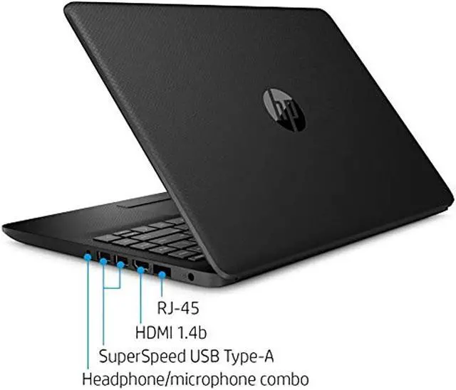 Alt view image 12 of 12 - HP 14" HD Laptop (AMD Athlon Silver 3050U Processor 2.3 GHz, 4GB DDR4 Memory, 128GB SSD, AMD Radeon Graphics, Windows 10 Home S, Jet Black)