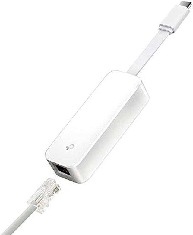 Alt view image 2 of 8 - TP-Link USB C to Ethernet Adapter(UE300C), RJ45 to USB C Type-C Gigabit Ethernet LAN Network Adapter, Compatible with MacBook Pro 2017-2020, MacBook Air, Surface, Dell XPS and More, White