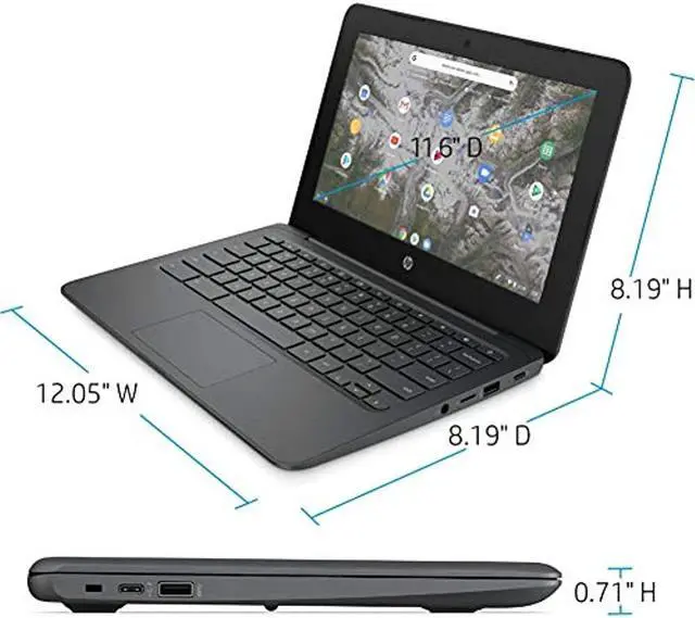 Alt view image 17 of 20 - HP 11a-nb0013dx Chromebook Intel Celeron N3350 (1.1 GHz) 4 GB Memory 32 GB eMMC 11.6" 1366 x 768 Chrome OS