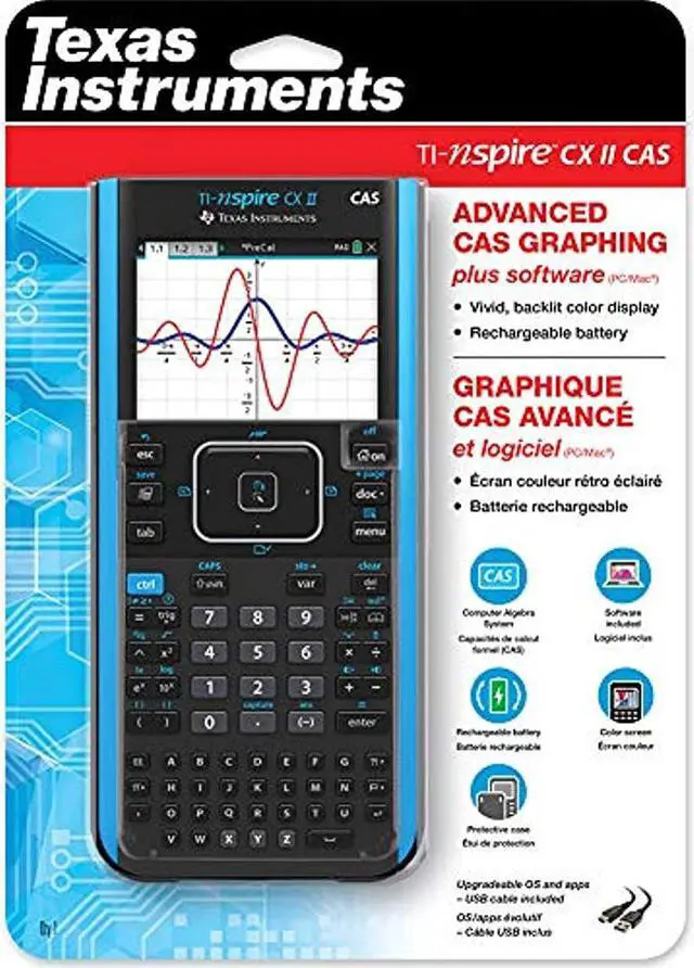 Alt view image 6 of 17 - Texas Instruments - NSCXCAS2/TBL/2L1/A - TI Nspire CX II CAS Student So