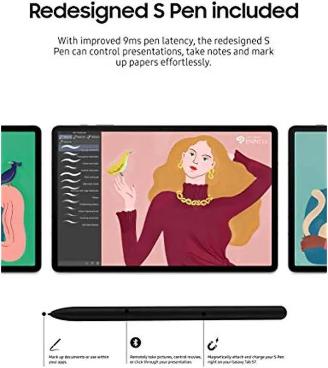 Alt view image 13 of 20 - Samsung Galaxy Tab S7 11-in 128GB Tablet - Mystic Black SM-T870NZKAXAR (2020)