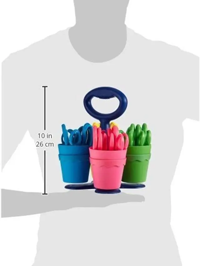 Alt view image 14 of 16 - Westcott School Scissor Caddy and 24 Kids Scissors With Microban 5" Blunt 14756