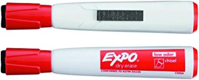 Alt view image 10 of 12 - EXPO 1944728 Magnetic Dry Erase Marker, Chisel Tip, Assorted, 4/Pack