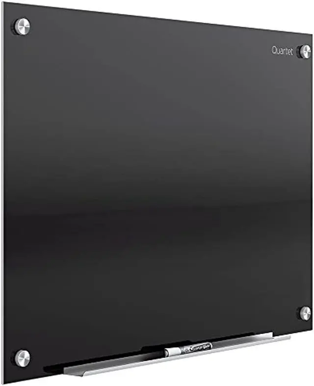 Alt view image 3 of 19 - QUARTET G2418B 18" H x 24" W Magnetic Glass Dry Erase Board, Gloss, Black