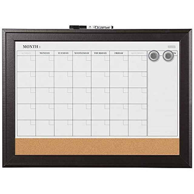 Quartet Combination Magnetic Whiteboard Calendar & Corkboard, 17 Quartet Combination Magnetic Whiteboard Calendar & Corkboard, 17
