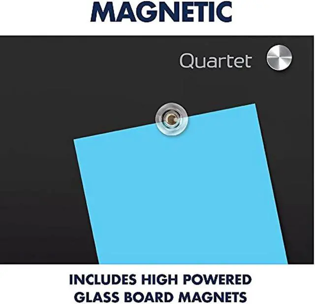 Alt view image 7 of 19 - QUARTET G2418B 18" H x 24" W Magnetic Glass Dry Erase Board, Gloss, Black