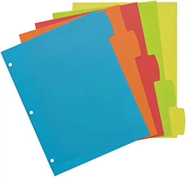 Alt view image 5 of 14 - Avery Big Tab Write & Erase Durable Plastic Dividers, 5 MulticolorTabs, 1 Set (16129),8-1/2" x 11"