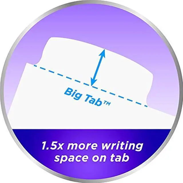 Alt view image 3 of 14 - Avery Big Tab Write & Erase Durable Plastic Dividers, 5 MulticolorTabs, 1 Set (16129),8-1/2" x 11"