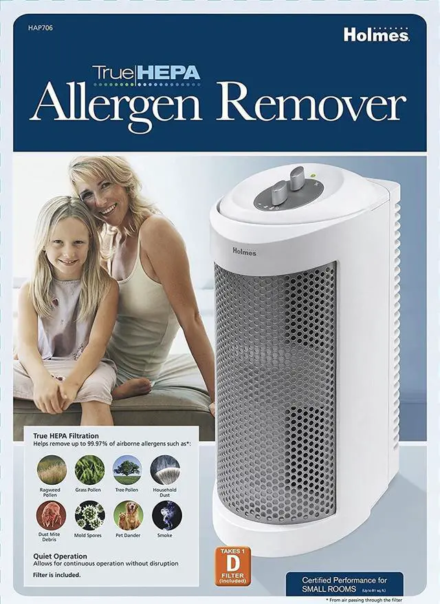 Alt view image 10 of 20 - Holmes Purifier,Air,Mini Twr,Wh HAP706NU