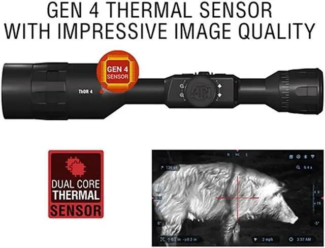Alt view image 3 of 8 - ATN TIWST4381A ATN THOR 4 1.25-5X THERMAL RFL SCP W/FULL HD VIDEO REC & WIFI