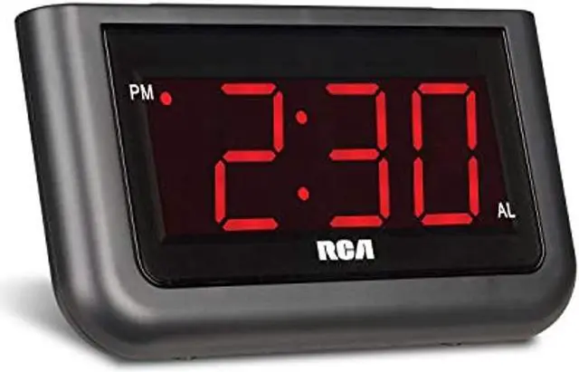 Alt view image 7 of 17 - RCA Digital Alarm Clock - Large 1.4" LED Display with Brightness Control and Repeating Snooze, AC Powered – Compact, Reliable, Easy to Use