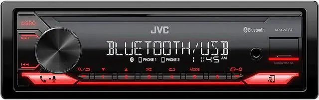 Alt view image 6 of 10 - JVC KD-X270BT Digital Media Receiver featuring Bluetooth, Front USB, JVC Remote App Compatibility