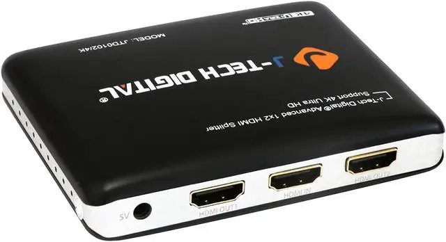 Alt view image 7 of 10 - J-Tech Digital JTD0102/4K J-Digital Most Advanced 2 Ports HDMI 1X2 Powered Splitter, Support Ultra HD 4K 3840 A 2160 Resolution and 3D