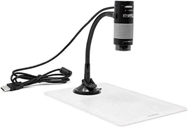 Alt view image 10 of 20 - Plugable USB 2.0 Digital Microscope with Flexible Arm Observation Stand Compatible With Windows, Mac, Linux (2MP, 250x Magnification)