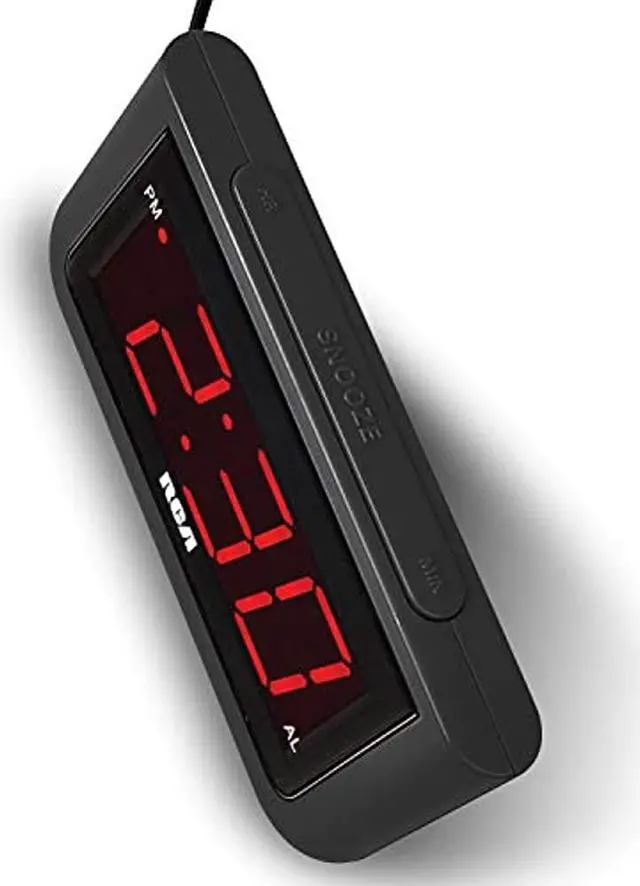 Alt view image 13 of 17 - RCA Digital Alarm Clock - Large 1.4" LED Display with Brightness Control and Repeating Snooze, AC Powered – Compact, Reliable, Easy to Use