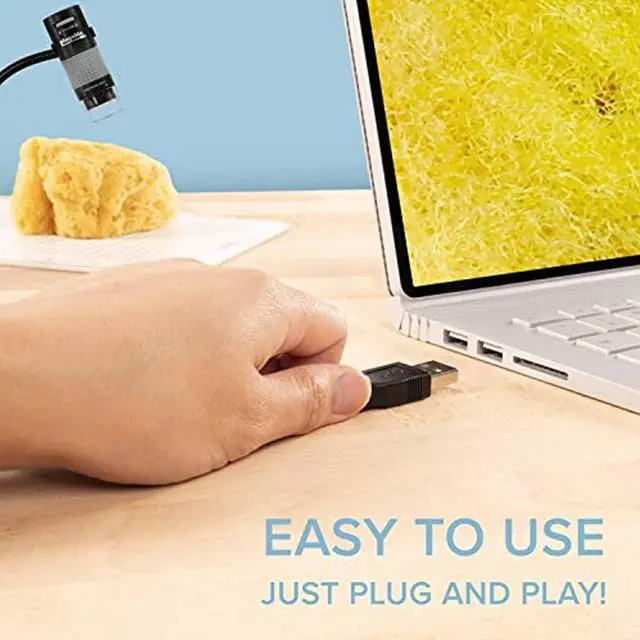 Alt view image 12 of 20 - Plugable USB 2.0 Digital Microscope with Flexible Arm Observation Stand Compatible With Windows, Mac, Linux (2MP, 250x Magnification)
