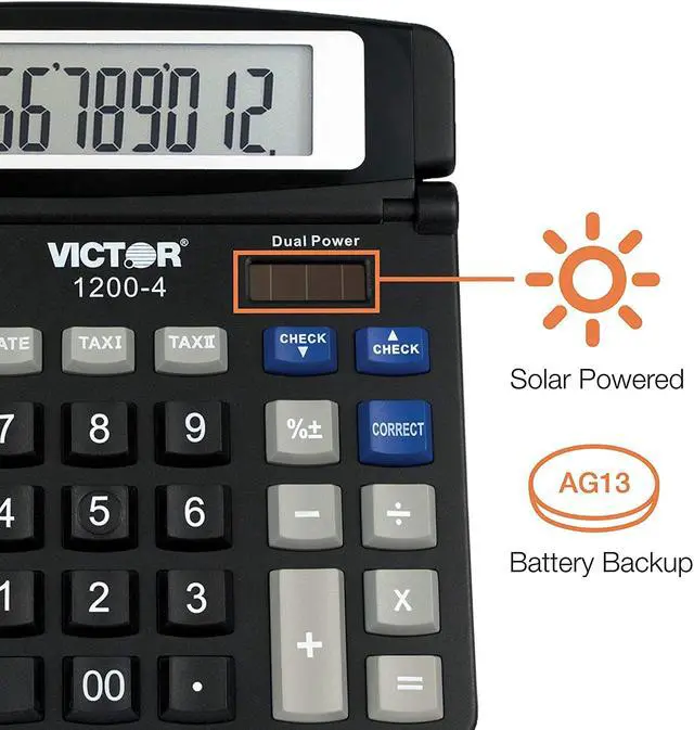 Alt view image 7 of 10 - Victor 1200-4 12 Digit Professional Desktop Calculator