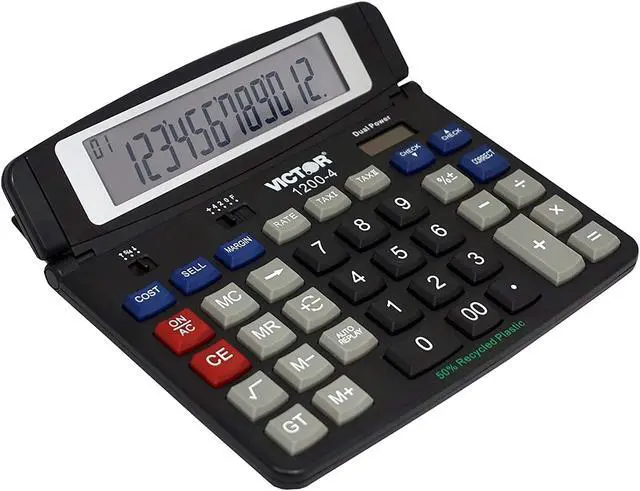 Alt view image 10 of 10 - Victor 1200-4 12 Digit Professional Desktop Calculator