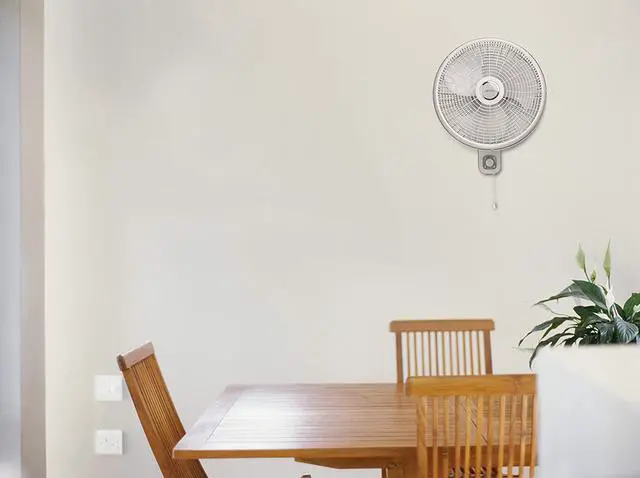 Alt view image 11 of 20 - Lasko 16 In. 3-Speed White Oscillating Wall-Mount Fan M16900