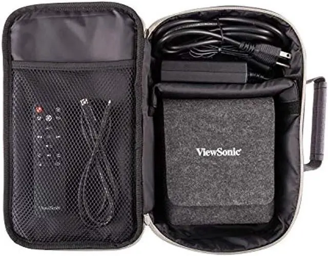 Alt view image 7 of 18 - ViewSonic PJ-CASE-010 Zipped Soft Padded Carrying Case for M1 Projector Gray