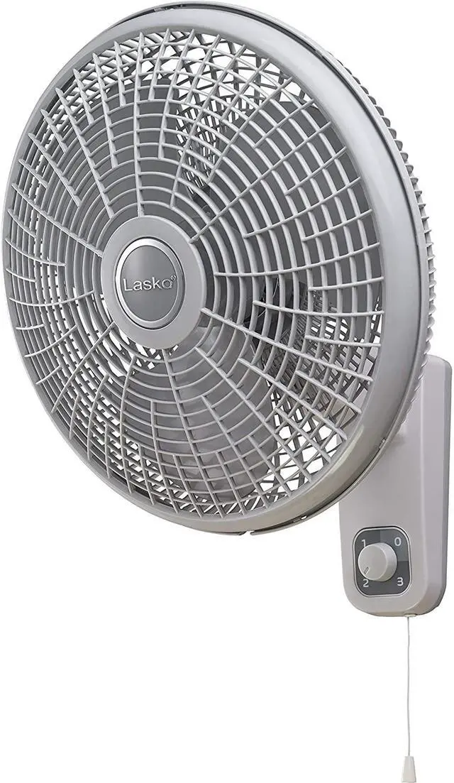 Alt view image 14 of 20 - Lasko 16 In. 3-Speed White Oscillating Wall-Mount Fan M16900
