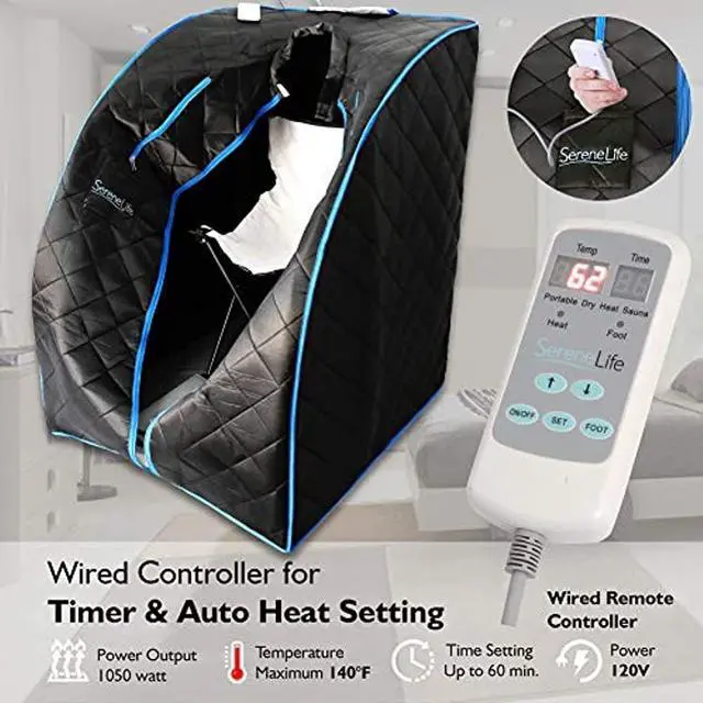 Alt view image 3 of 7 - SereneLife SLISAU10BK Compact & Portable Infrared Sauna, Black
