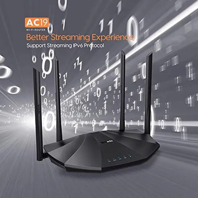 Alt view image 6 of 13 - Tenda Network AC19 AC2100 Dual Band Gigabit WiFi Router 5GHz 24GHz