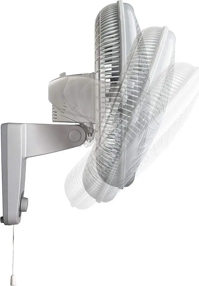 Alt view image 12 of 20 - Lasko 16 In. 3-Speed White Oscillating Wall-Mount Fan M16900