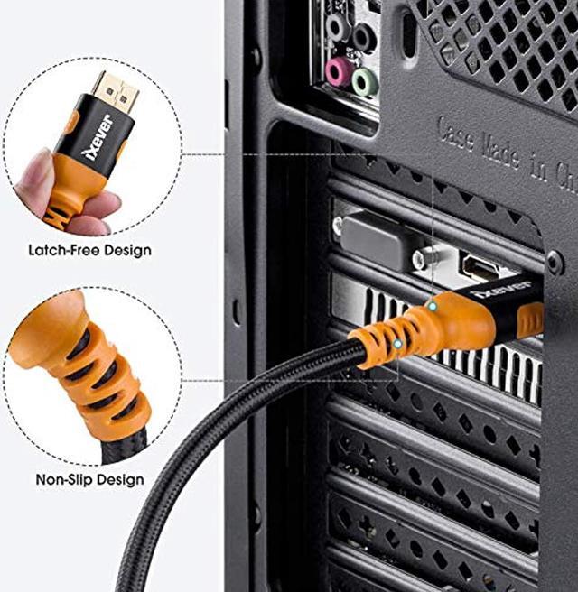 Alt view image 9 of 13 - Display Port Cable 1.4 [6.6FT, 2Pack], DisplayPort to DisplayPort Cord Ultra Hi Speed (8K@60Hz, 4K@144Hz) Support HBR3, DSC, HDR 10, UHD, 32.4 Gbit/s Display Cable For PC, Monitor, HDTV, Projectors