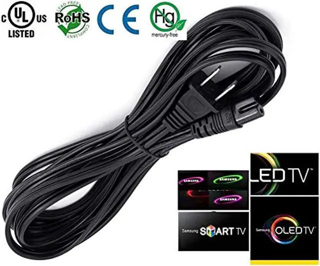 Alt view image 5 of 7 - iMBAPrice 15 Ft Long Power Cable for Samsung LED/LCD TV UN40EH5300, UN32EH5000, UN22F5000 and other models