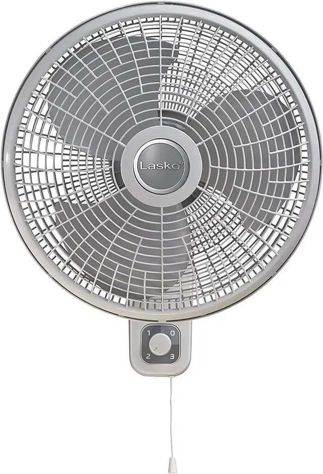 Alt view image 9 of 20 - Lasko 16 In. 3-Speed White Oscillating Wall-Mount Fan M16900