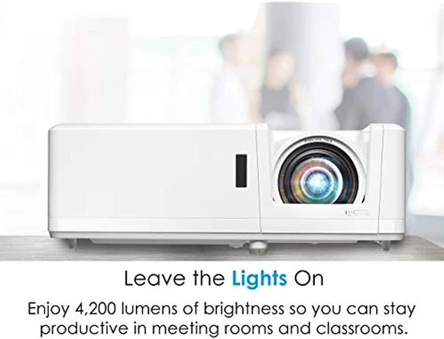 Alt view image 6 of 14 - Optoma ZH406ST Short Throw Full HD Professional Laser Projector | Duracore Laser Light Source | High Bright 4200 Lumens | 4K HDR Input | Flexible Installation with Four Corner Adjustment | Network Com