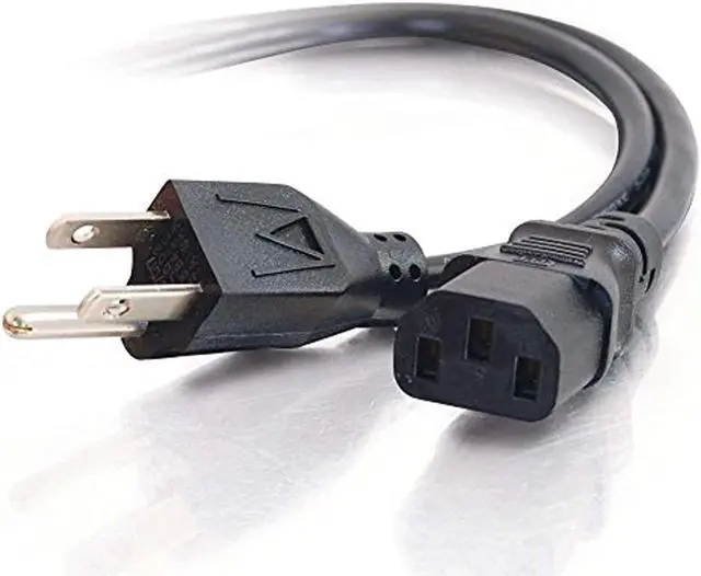 Alt view image 5 of 12 - C2G 09482 18 AWG Universal Power Cord - NEMA 5-15P to IEC320C13, TAA Compliant, Black (15 Feet, 4.57 Meters)