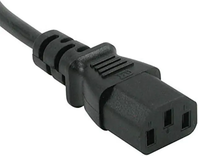 Alt view image 3 of 12 - C2G 09482 18 AWG Universal Power Cord - NEMA 5-15P to IEC320C13, TAA Compliant, Black (15 Feet, 4.57 Meters)