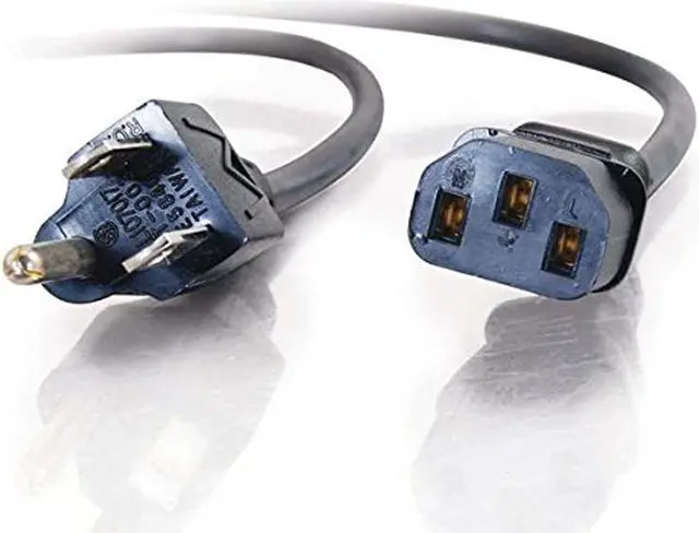 Alt view image 6 of 12 - C2G 09482 18 AWG Universal Power Cord - NEMA 5-15P to IEC320C13, TAA Compliant, Black (15 Feet, 4.57 Meters)